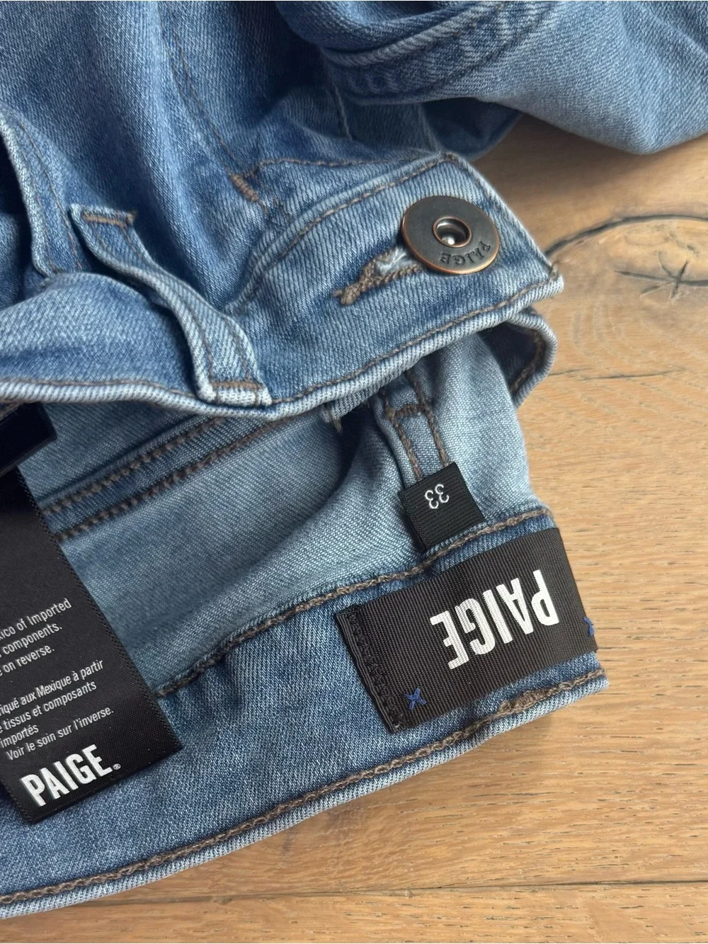 PAIGE Men’s Light Blue Straight-Leg Jeans